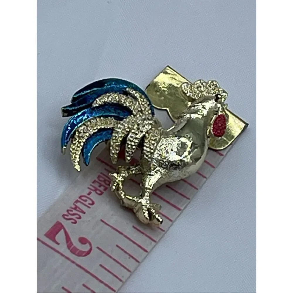 Vintage Gerry’s colorful rooster brooch